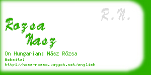 rozsa nasz business card